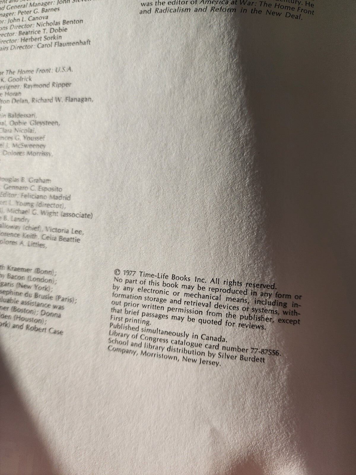 The Home Front: U.S.A.--Time-Life World War II Series - GOOD