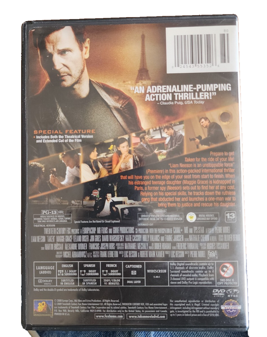 Taken (DVD, 2009, Theatrical & Unrated, Extended Cut)