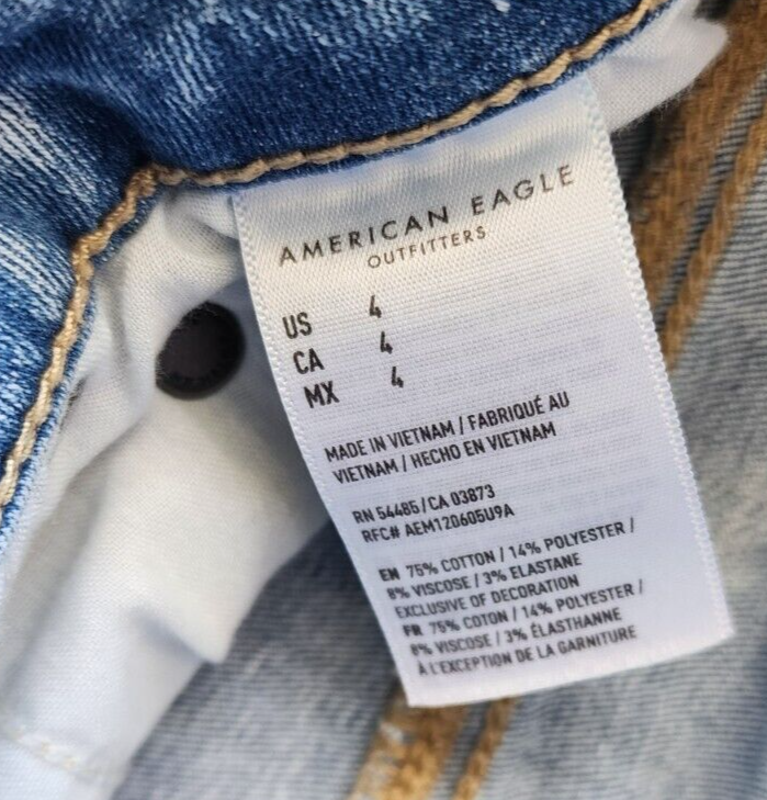 American Eagle Ripped Jean Shorts Womens Size 4