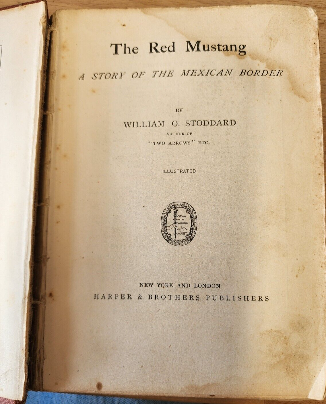 VTG THE RED MUSTANG WO STODDARD HARDCOVER 1890