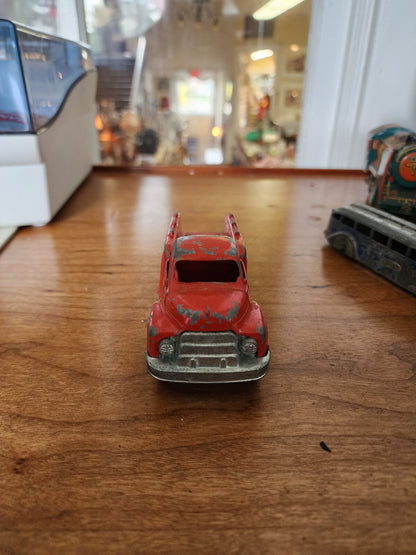 Toy Fire Ladder Red Metal Steel Truck 6-1/4" - USA