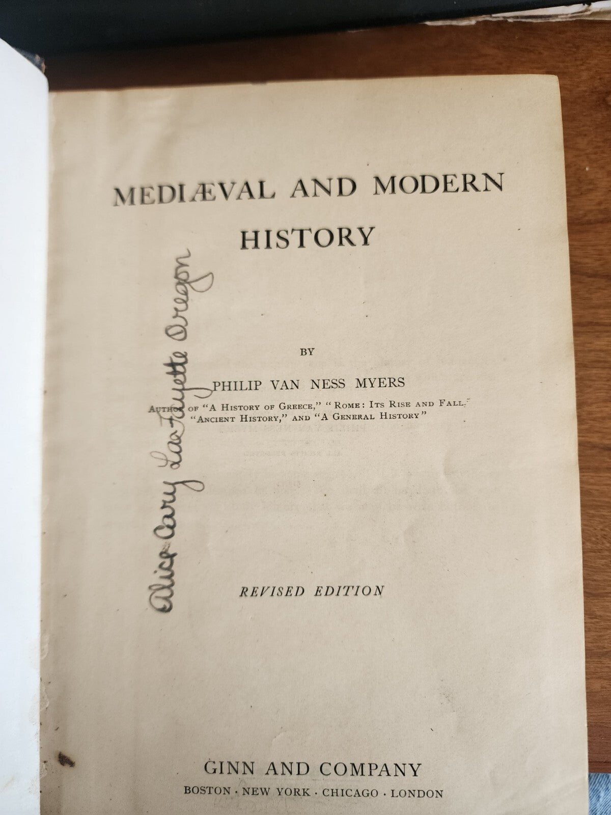 Hardcover Mediaeval Modern History, Revised Edition by Philip Myers, 1905