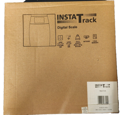 Instatrack Digital Bathroom Scale, Silver New- Open Box