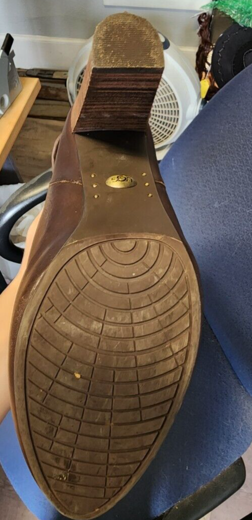 UGG Dandylion Tres Knit Cuff Lamb Lining Brown Ankle Boots Women's 8