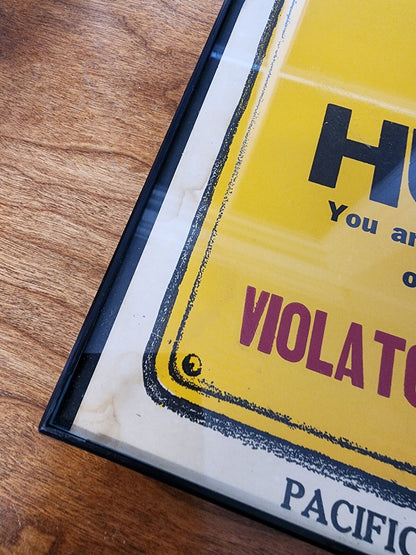 Warning No Trespassing Violators Will Be Prosecuted Framed Sign 9”x12”