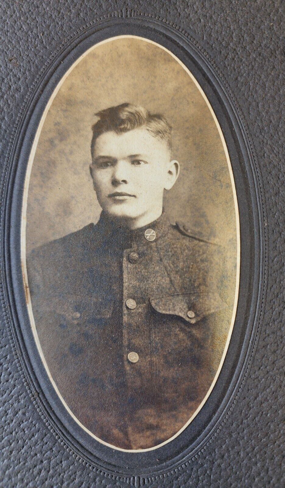 1910s/1920s, Cabinet Card, Military man, Astoria, Oregon