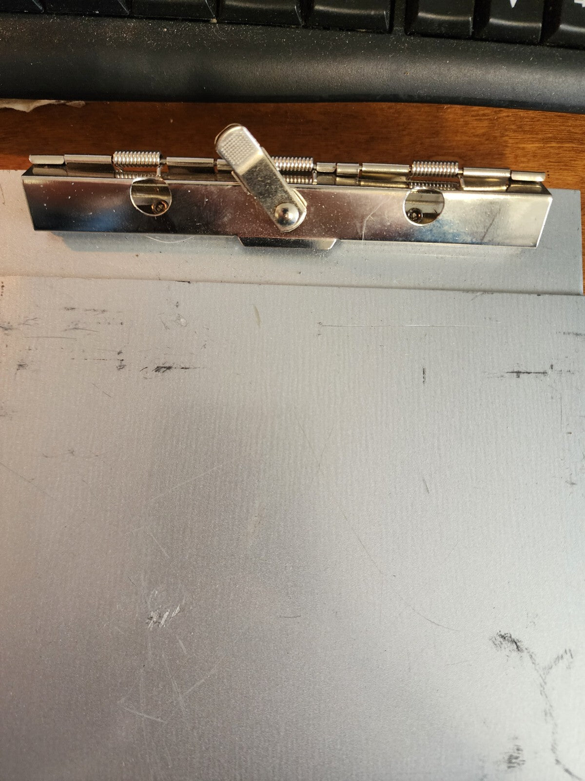 Metal Aluminum Clipboard Storage Form Holder Flip Top Clip