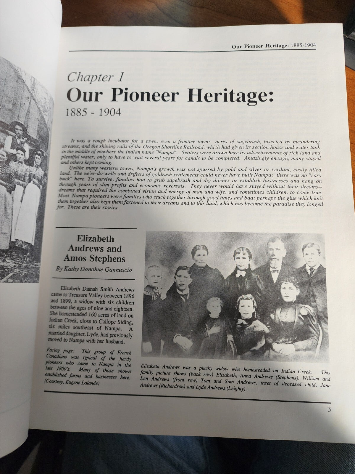 NAMPA'S PEOPLE, 1886-1986: DISCOVERING OUR HERITAGE - Lynda Campbell Clark