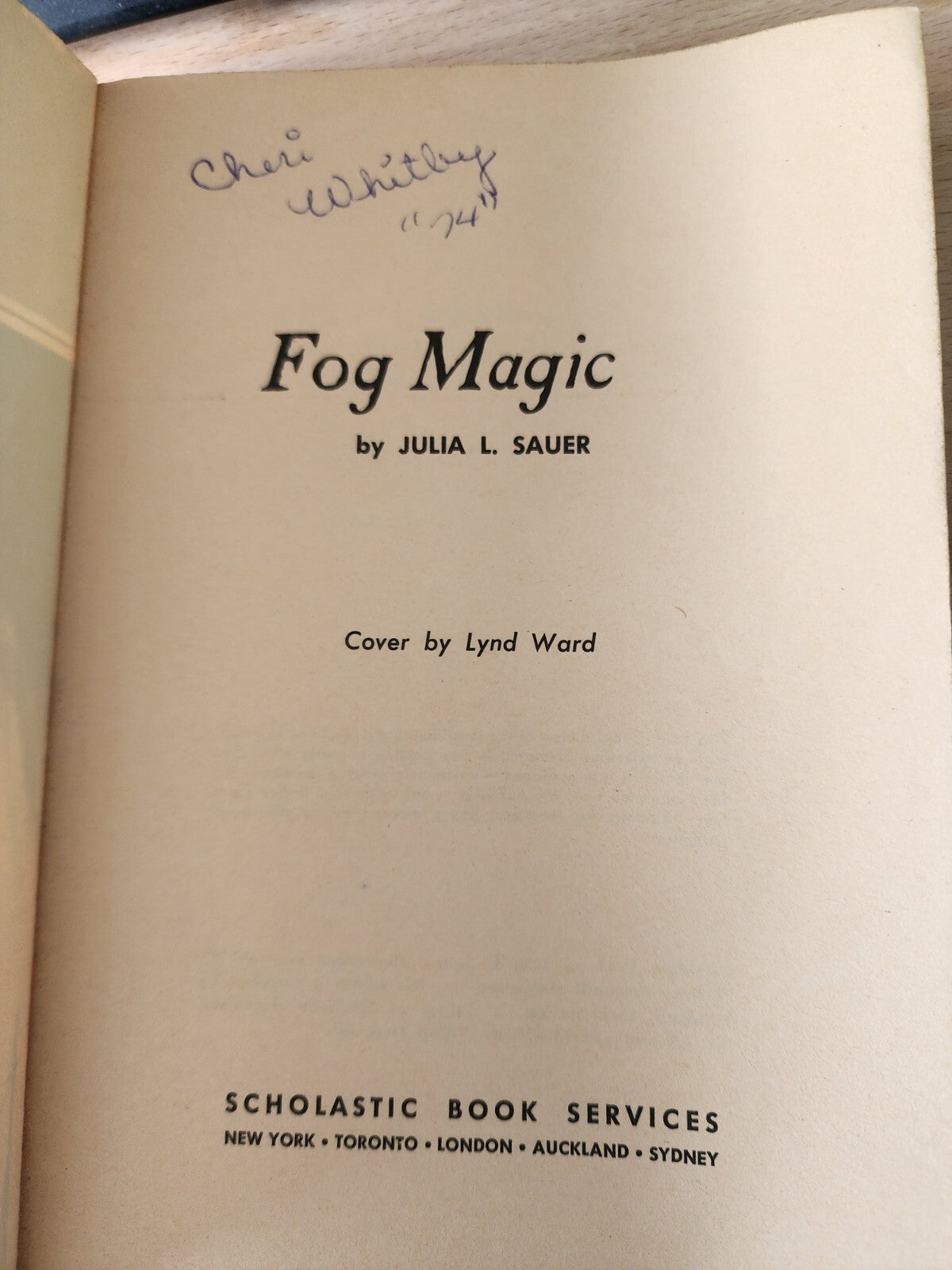 Vtg Fog Magic Paperback book by Julia L. Sauer