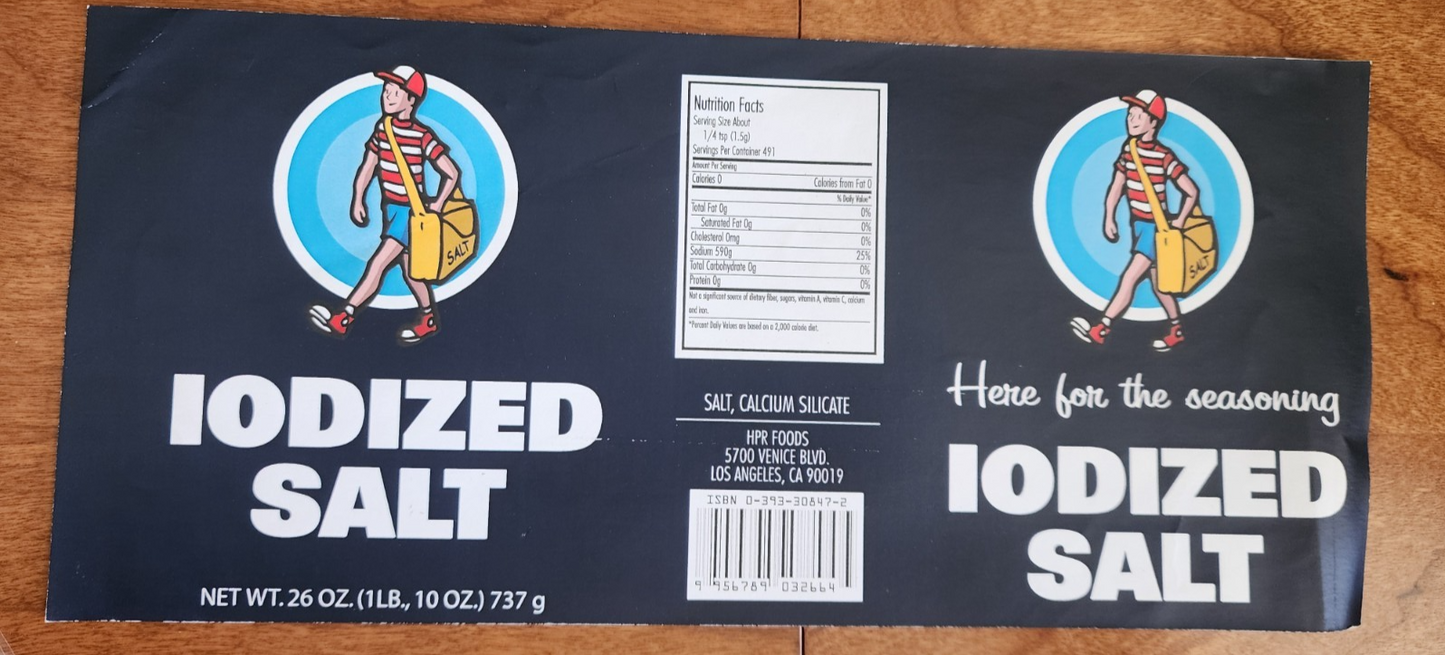 Iodized Salt Sticker Prop