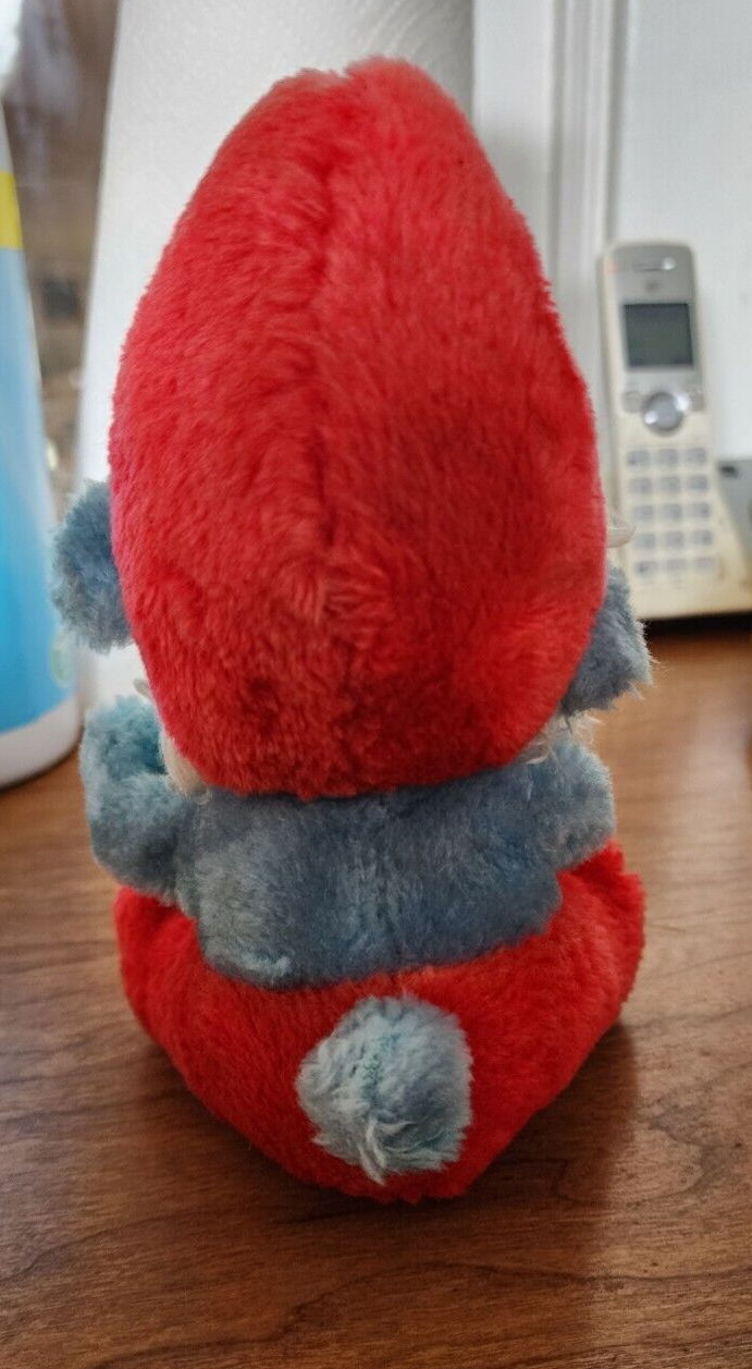 Vintage Papa Smurf 8" Plush Stuffed Toy 1981 Wallace Berrie & Co. Korea
