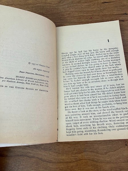 1957 Signet Paperbackack: Bandido by Nelson Nye