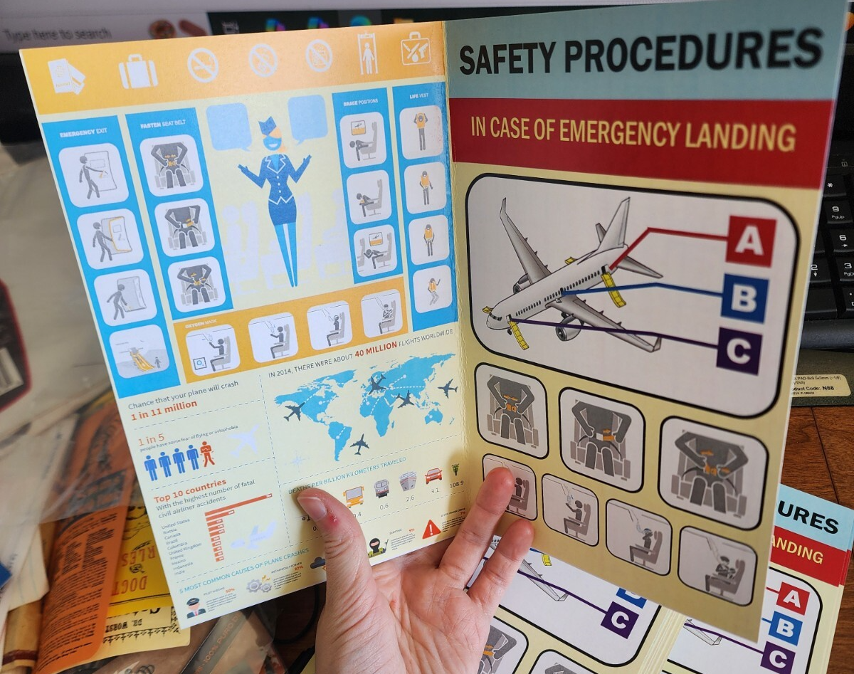 Lot of 11 Plane Safety Prop Books