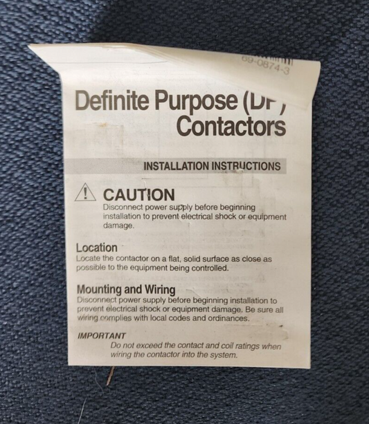 Honeywell Tradeline DP2030C 5002 DEFINITE PURPOSE CONTACTOR