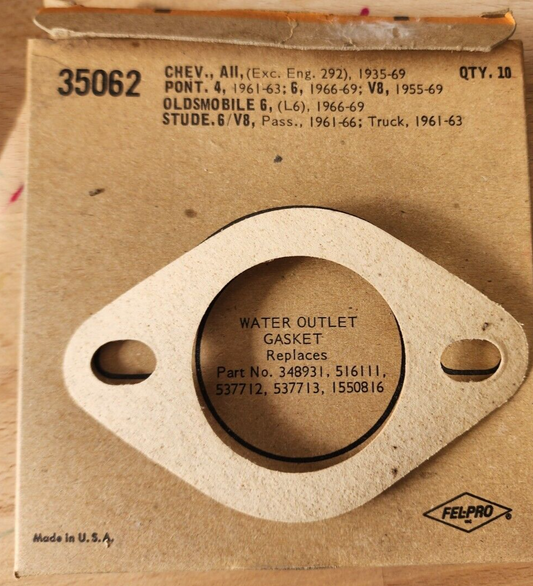 Water Outlet Gasket Fel-Pro 35062 OEM Lot of 1