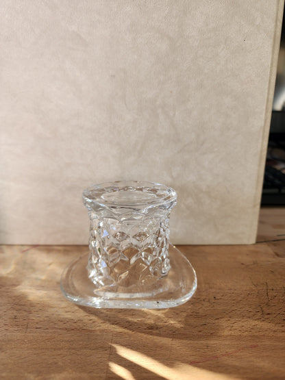 Beautiful Fostoria American Line 2056 Clear Glass 4 1/2” Top Hat