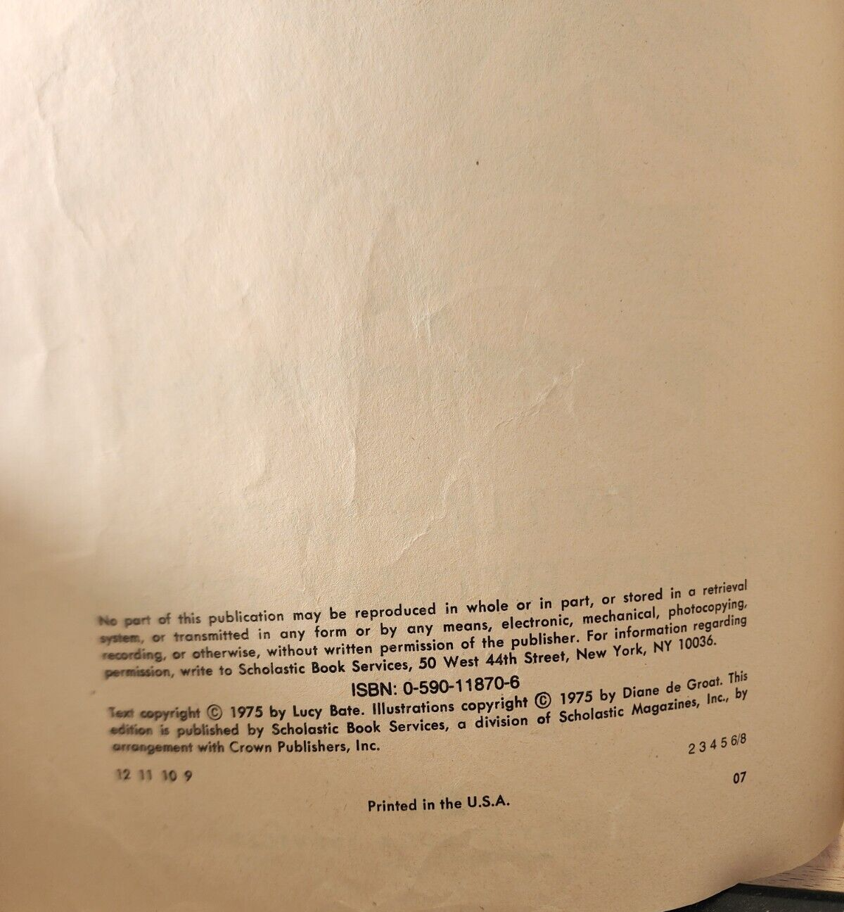 Little Rabbit’s Loose Tooth book - Lucy Bate, 1975