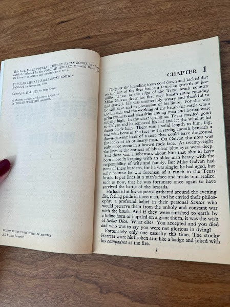 Popular Library - BRUSH RIDER by DEAN OWEN