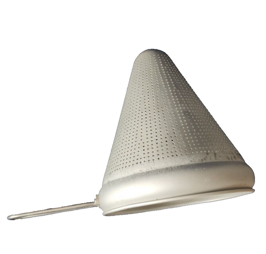 Vintage Aluminum Food Mill Cone Sieve Colander Strainer With Wood Pestle