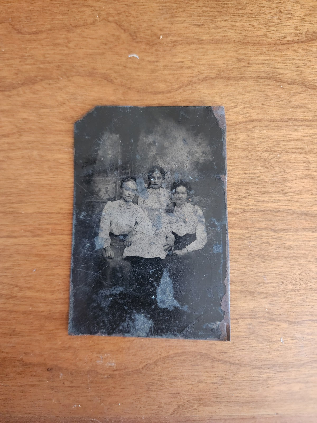 Antique Tintype Photo Family Portrait