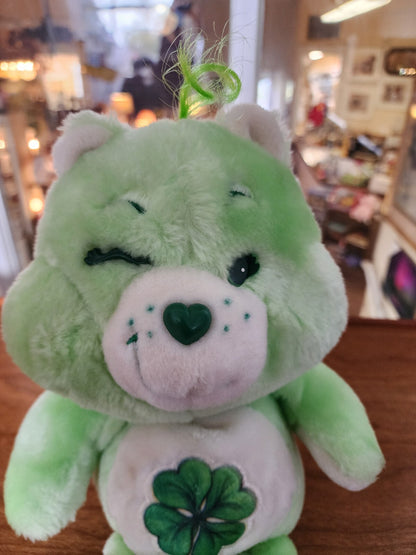 Vtg Care Bear 1980’s Light Green Good Luck Shamrock 13”