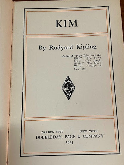 Kim by Rudyard Kipling - Hardcover - 1903