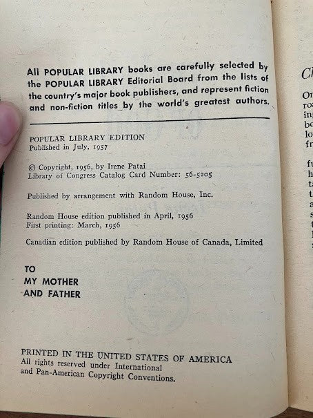 Vtg Paperback - The Valley of God by Irene Patai