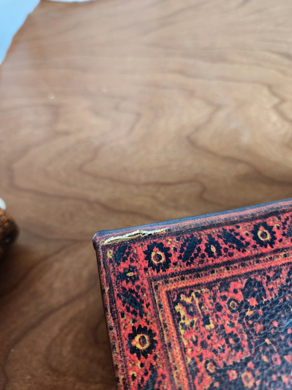 Hidden Compartment Faux Lined Book Magnet Close