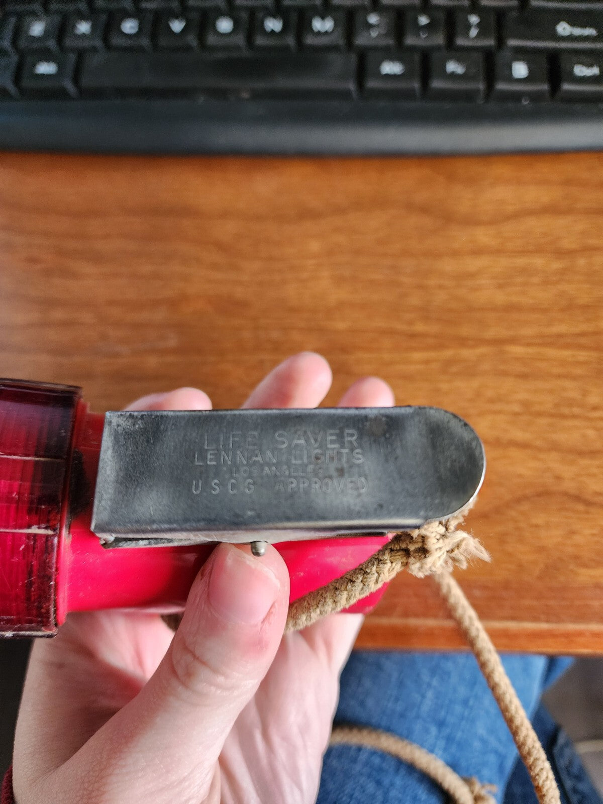 Vintage U.S. Lennan lights Life Preserver Safety Light - not working