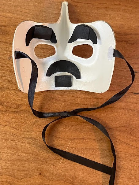 ADULT Venetian Golden Accents Beak Mask Long Nose
