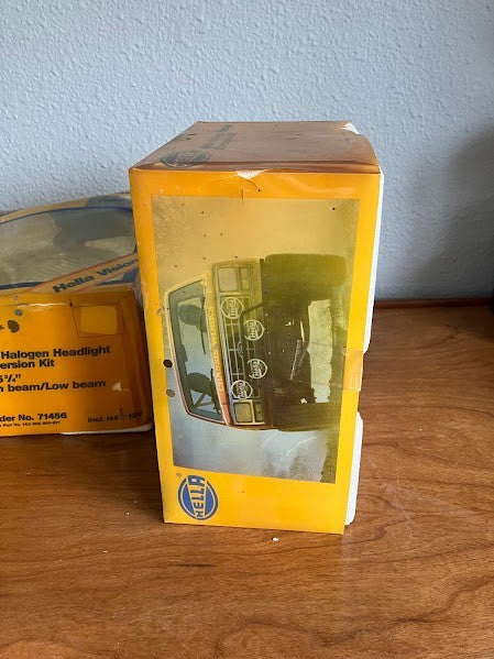 1970's Vintage Hella 5 3/4 H4 Halogen Hi/Low Beam Lights