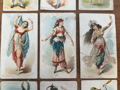 W.S. Kimball Tobacco Trade Cards: Dancing Women