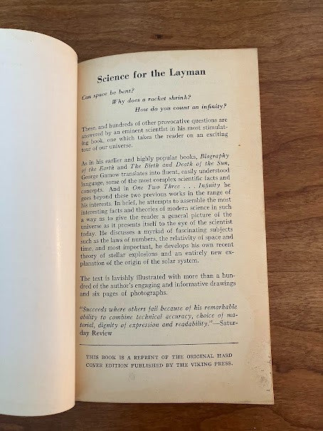 One Two Three. Infinity by George Gamow