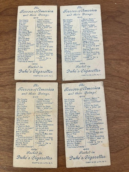 Duke's Cigarette Cards: Terrors of America and their Doings - Lot of 4