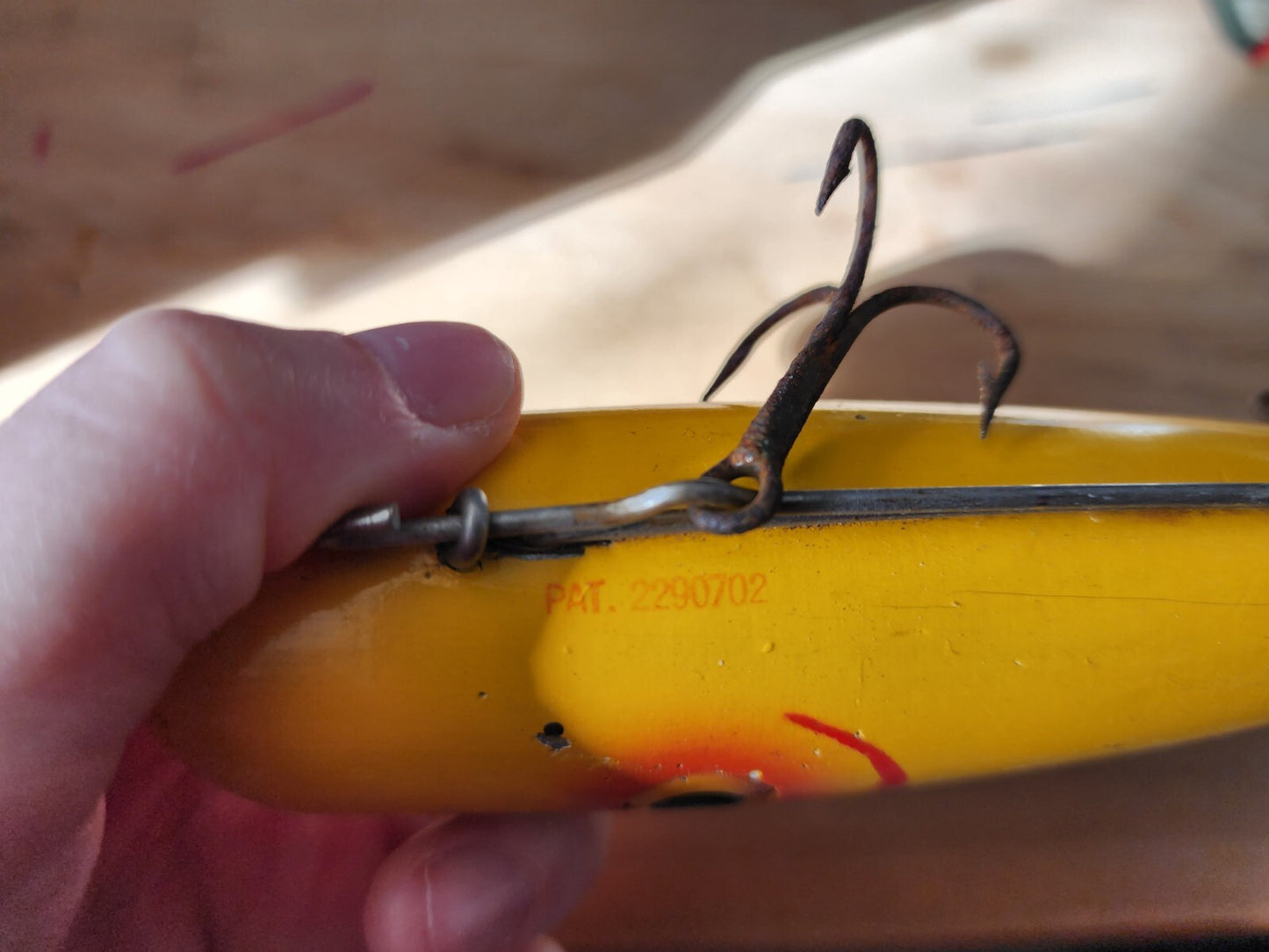 Vtg Nelson Salmon Plug 6"  Fishing Lure Orange Red Gills