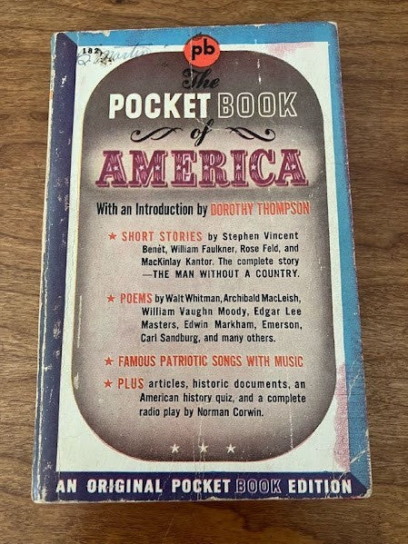 Vtg Pocket Book - THE POCKET BOOK OF AMERICA