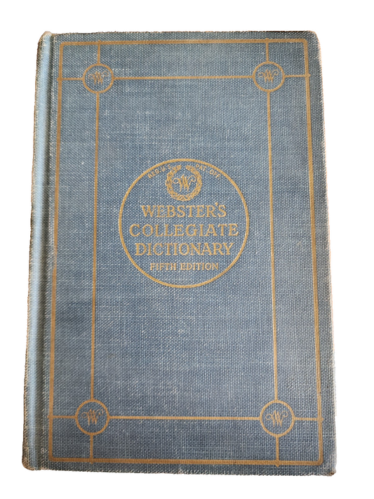 Vtg Webster's Collegiate Dictionary 1948  Fifth Edition Hardcover