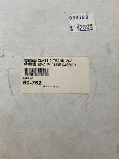 60-762 - Class 2 Transformer 24V 30VA w line carrier