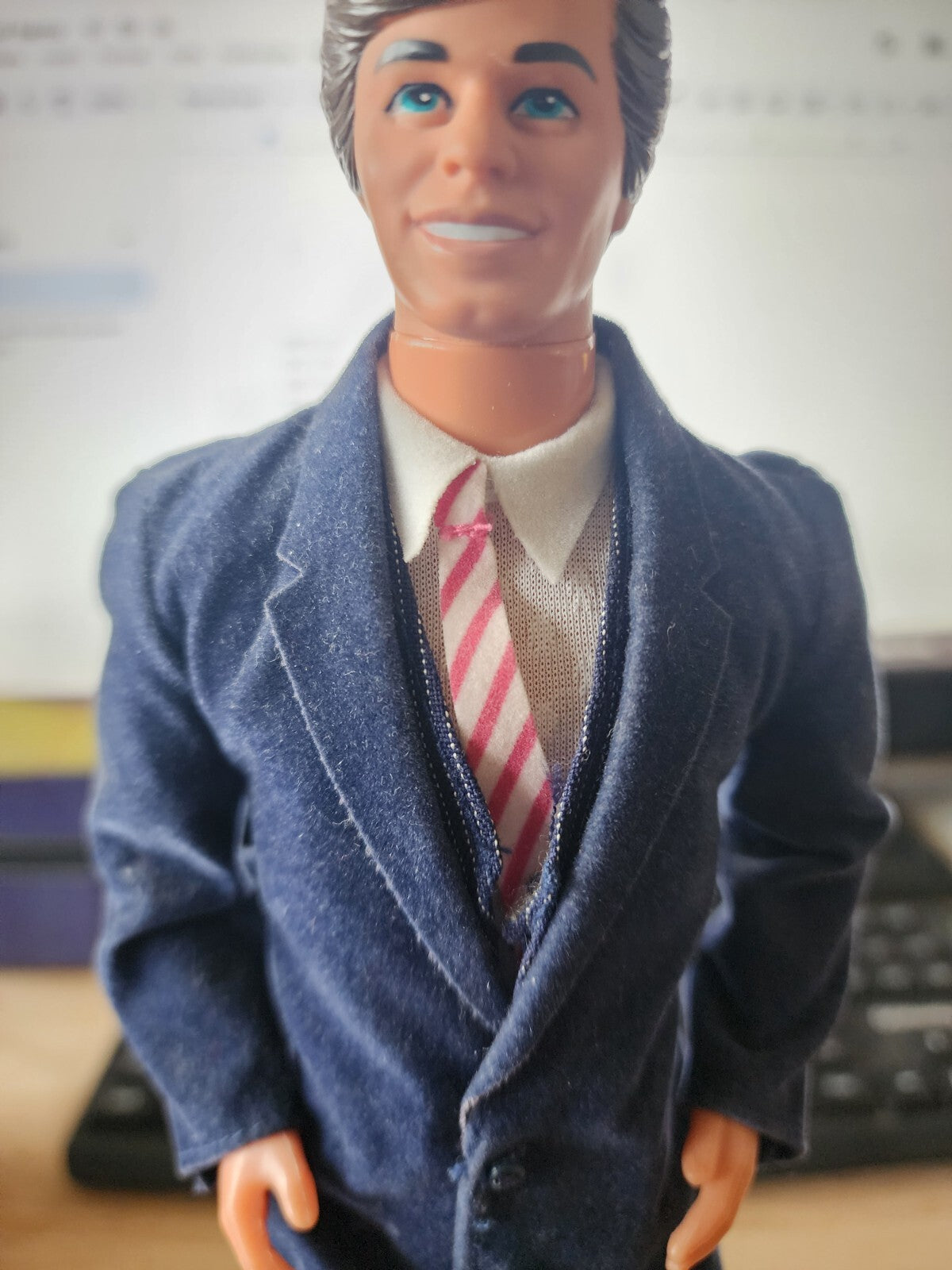 Vtg Mattel 1968 Ken Barbie Doll Taiwan Twist and Turn brown hair blue eye