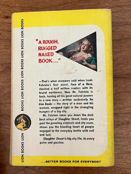 Vtg Paperback - Slaughter Street by Louis Falstein