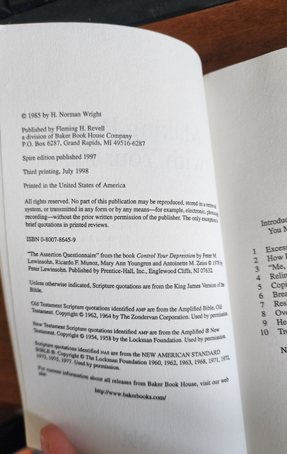 Making Peace with Your Past by H. Norman Wright