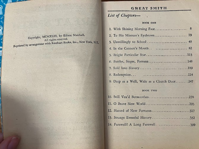 Vintage Paperback - Edison Marshall: Great Smith