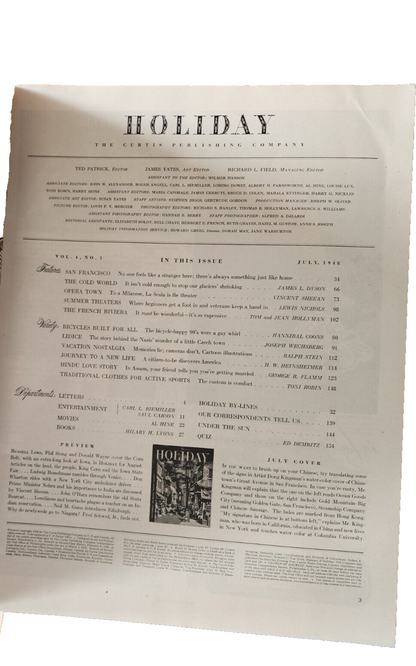 1948 JULY HOLIDAY MAGAZINE - SAN FRANCISCO - E 1233