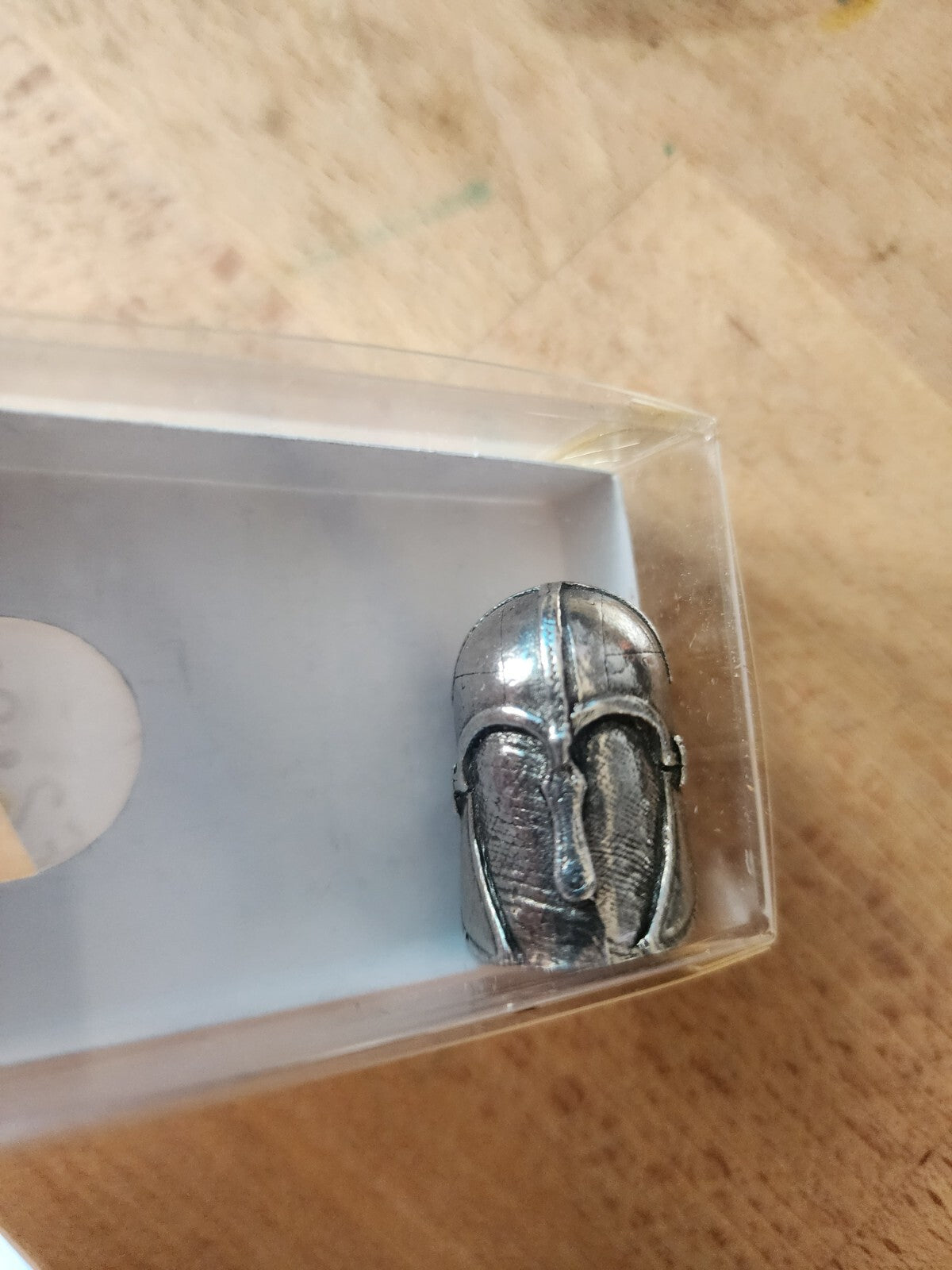 Pewter Thimble Knight Helmet