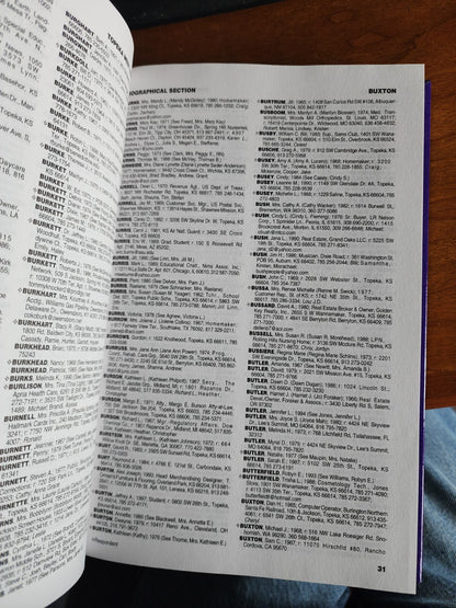 2001 Topeka High School Alumni Directory