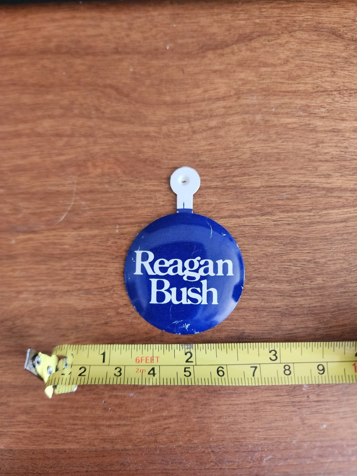 Ronald Reagan Pin Back Campaign George Bush Button Tab