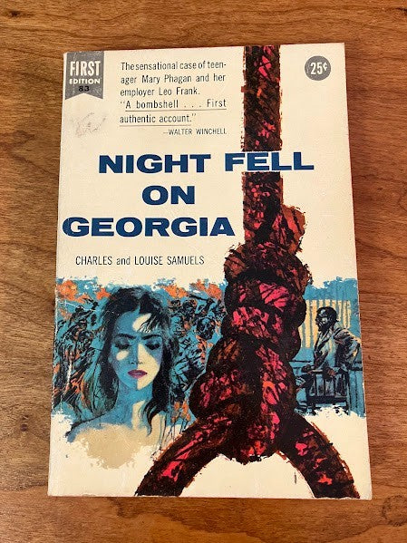 Vtg Paperback - Night Fell On Georgia - Charles & Louise Samuels