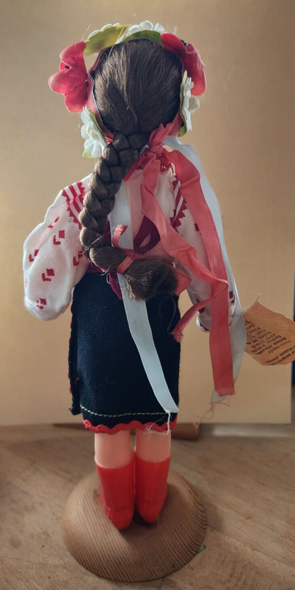 Vtg European Polish Costume Doll - POLAND - International Souvenir Dolls 10"