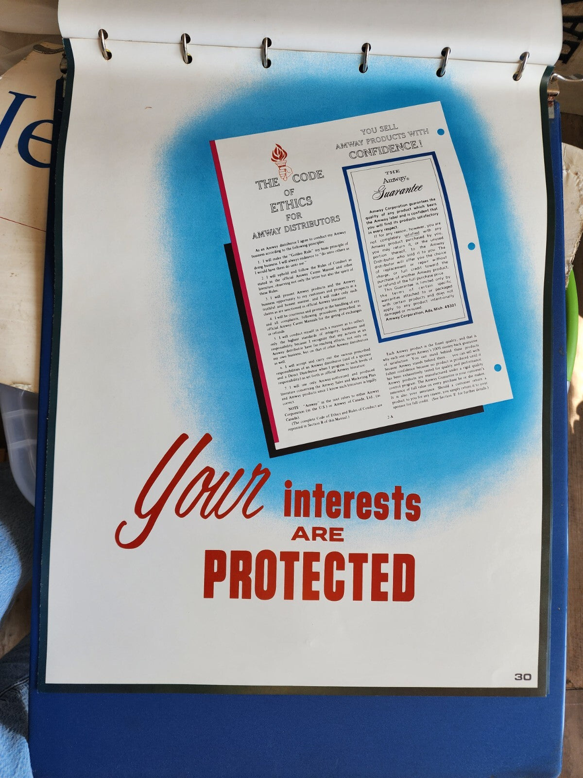 OOAK Vintage Amway Poster Examples In a Binder Folder