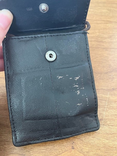 ID Holders: Black Leather Wallets - With Neck Straps (2)